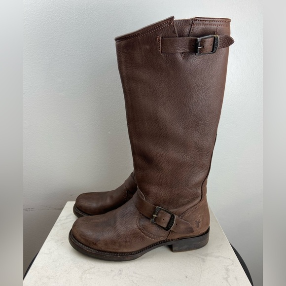 Frye Brown Leather Riding Boots - Picture 3 of 16